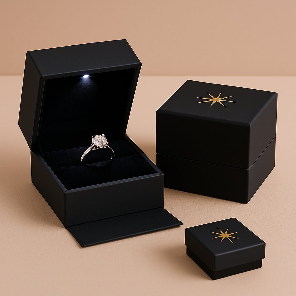 Supplied with a LED light | Finer Packaging London