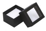 Small Universal Opened Black Jewellery Box With C-thru Lid  - Crystal - CR2 - Finer Packaging Ltd